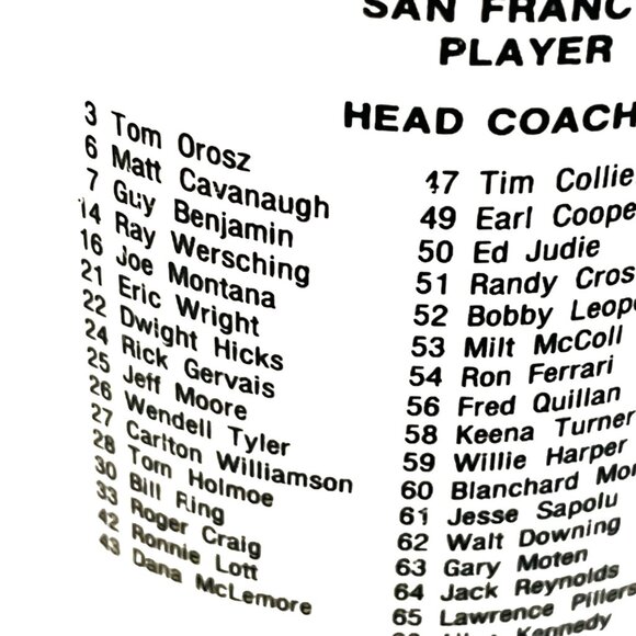 Vintage San Francisco 49ers 1983 Roster Mug With Gold Trim - Picture 7 of 12